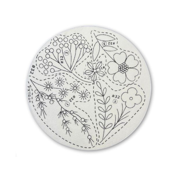Flower Peel and Stick Sheets for Embroidery- set of 5 Sheets