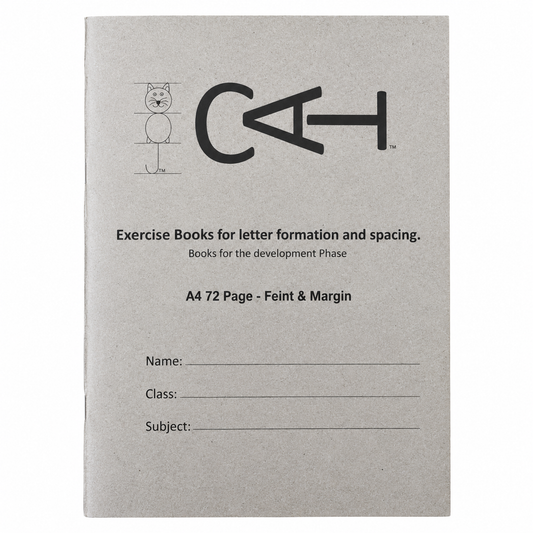Feint and Margin CAT exercise book, A4, 72 pages- Grade 1 & 2