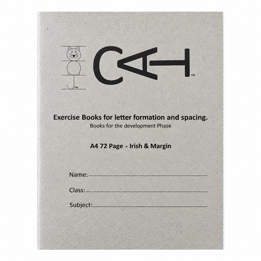 Irish and Margin CAT exercise book, A4, 72 pages- Grade 2 & 2