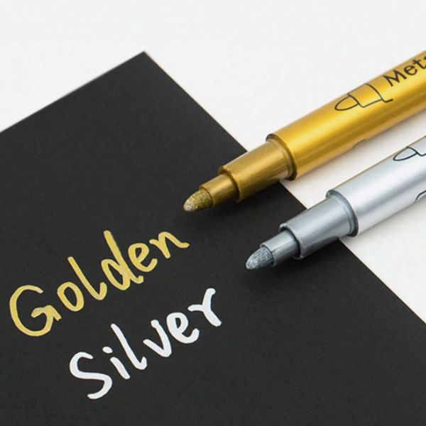 Metalic markers, gold or silver