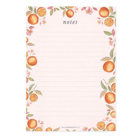 Orange Grove Notepad, Pink- 148 x 210mm
