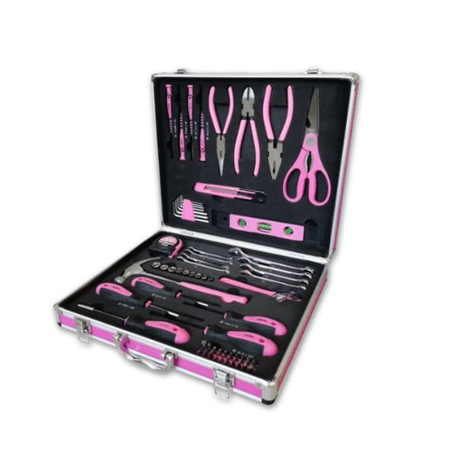 Pink Tool Box- 63 Piece with aluminium case