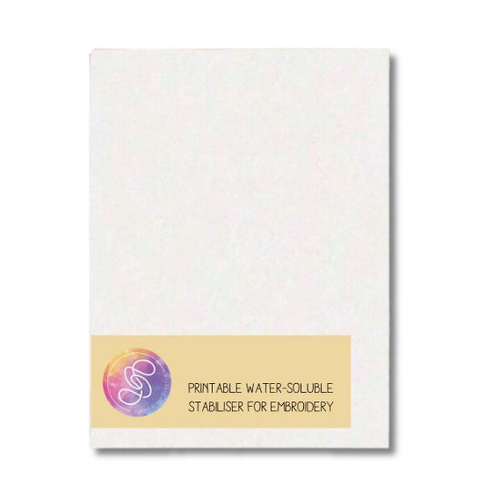 A4 Printable Water-Soluble Stabiliser for Embroidery- Per sheet