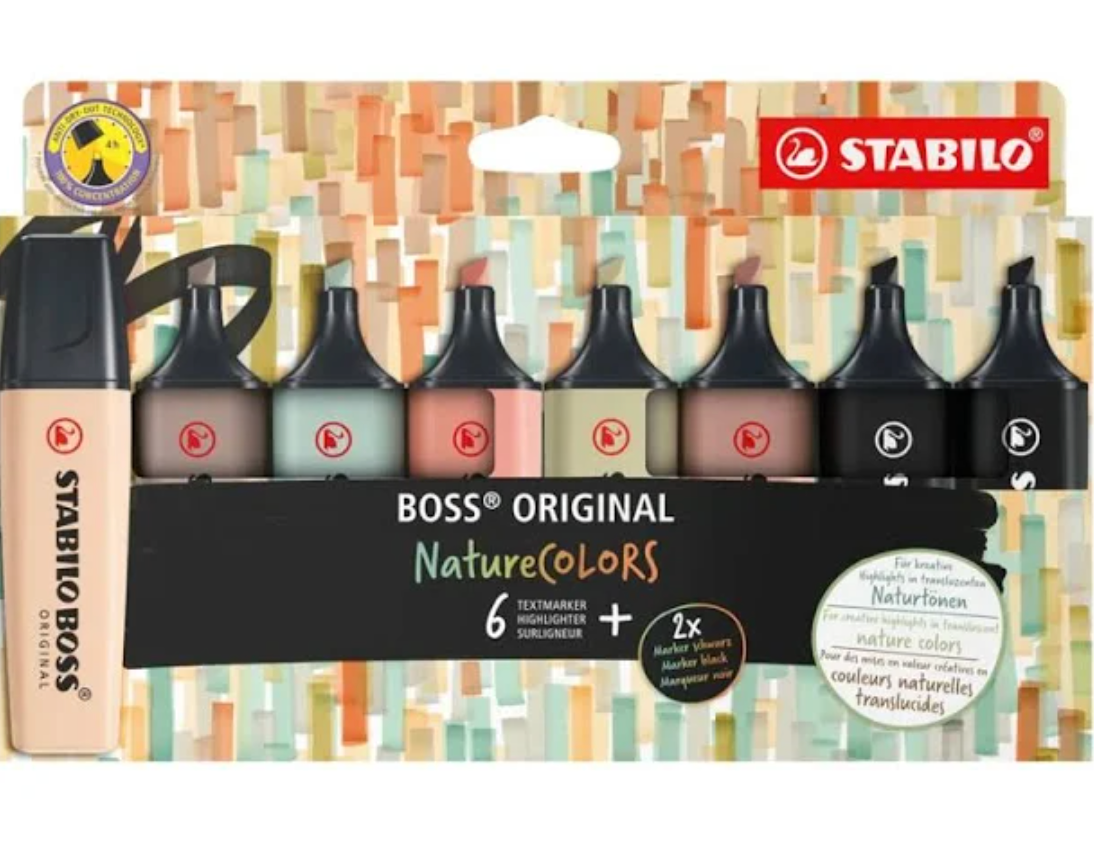 Stabilo Boss Original NatureColors - Pack of 8