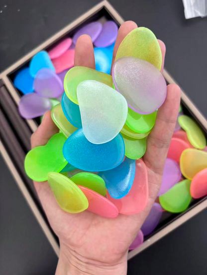 Small Glow in the dark pebbles - Set of 5
