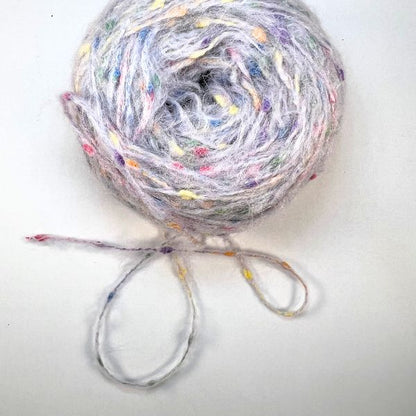 Mohair polka dot wool, Purple, 50g