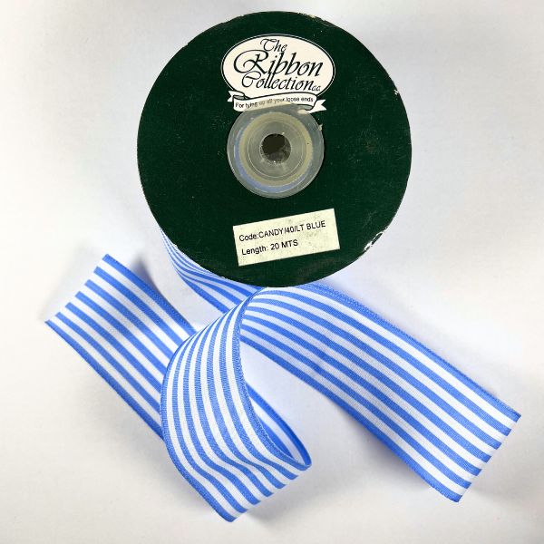 Candy Taffeta Stripe Ribbon – Light Blue Ribbon | Gift Wrapping | Buy ...