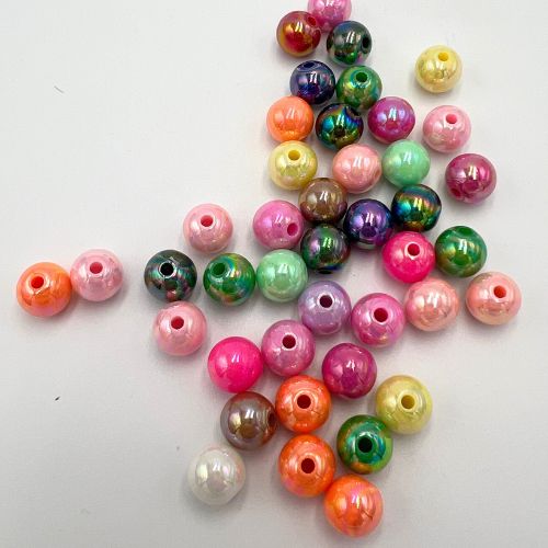 Assorted Brightly Coloured Pearlescent Beads - Scribble and Scratch
