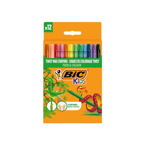 Bic Kids Retractable Wax Crayons 12's - Scribble and Scratch