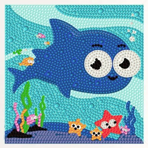 Children's Fish Theme Diamond Dotting Kit - Scribble and Scratch