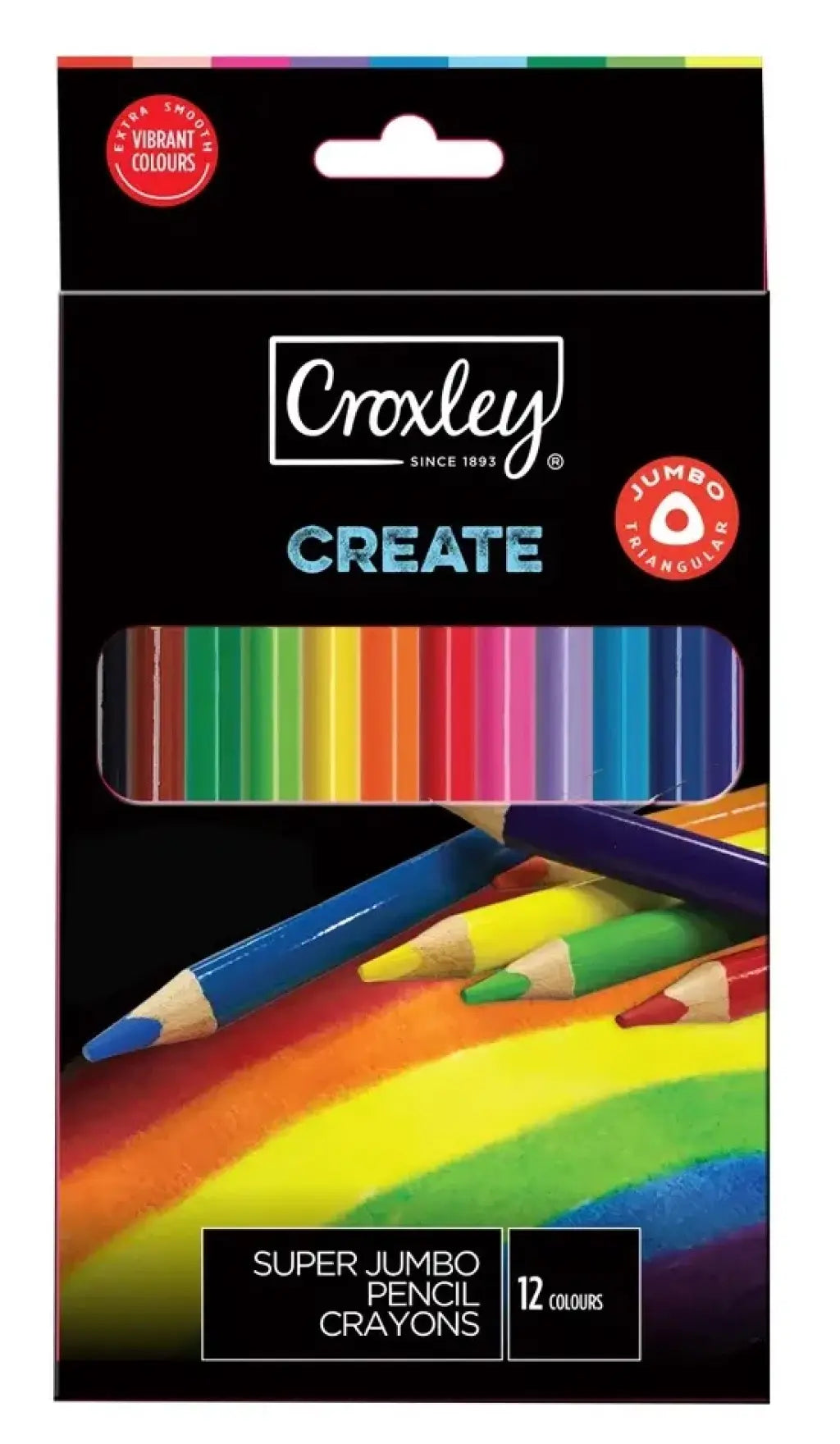 Croxley Create Jumbo Training Colouring Pencils- Set of 12