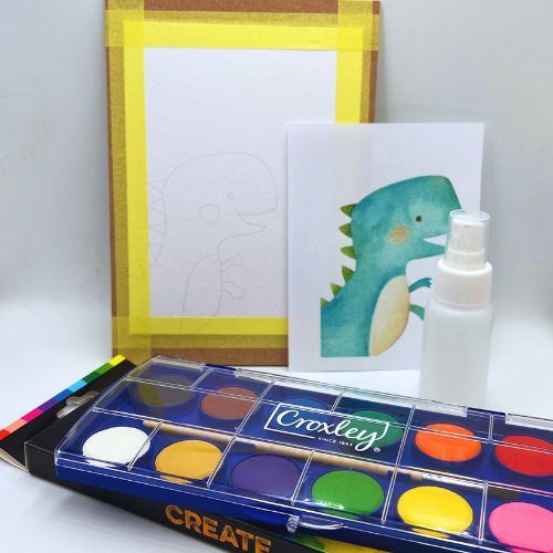 Dinosaur DIY Watercolour Paint Kit - Scribble and Scratch