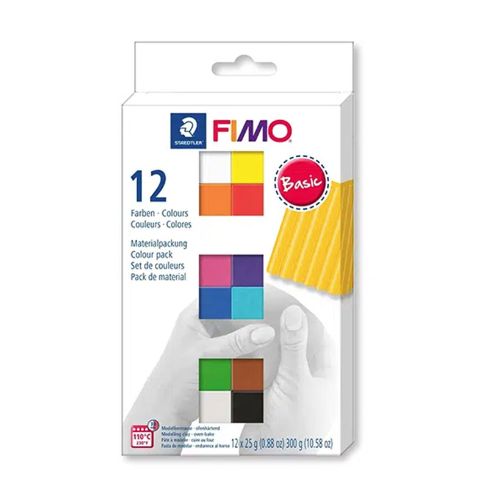 FIMO Staedtler Soft Modelling Clay, Set of 12 - Scribble and Scratch
