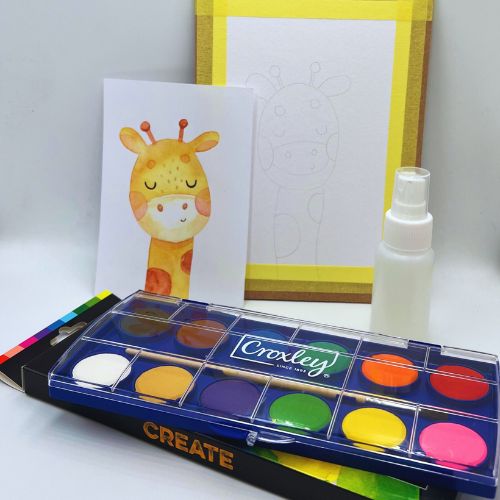 Giraffe DIY Watercolour Paint Kit - Scribble and Scratch
