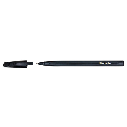 iWrite Black Barrel Ballpoint Pen IW70 - Scribble and Scratch