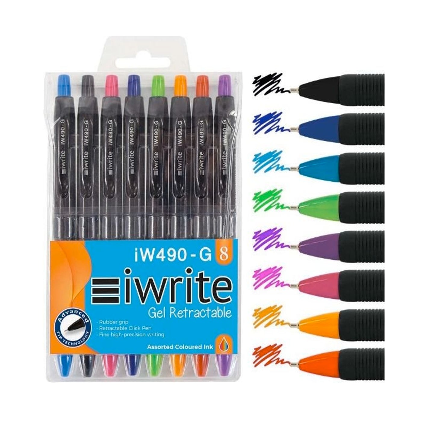 Iwrite Gel Retractable Coloured Pens