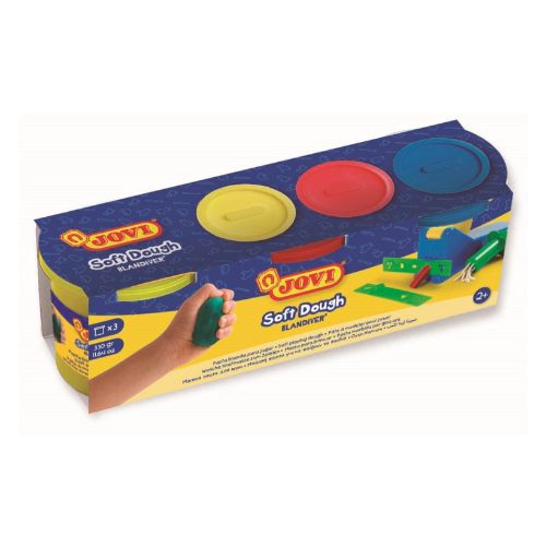 Jovi Plastilina Soft Play dough, Set of 3, 25g each - Scribble and Scratch