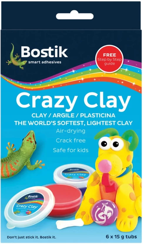 Bostik Crazy Clay, 6 x 15g tubs