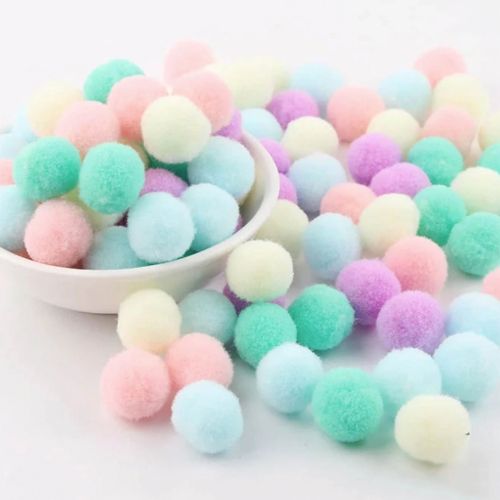 Pastel Coloured Felt Pom Poms - Scribble and Scratch