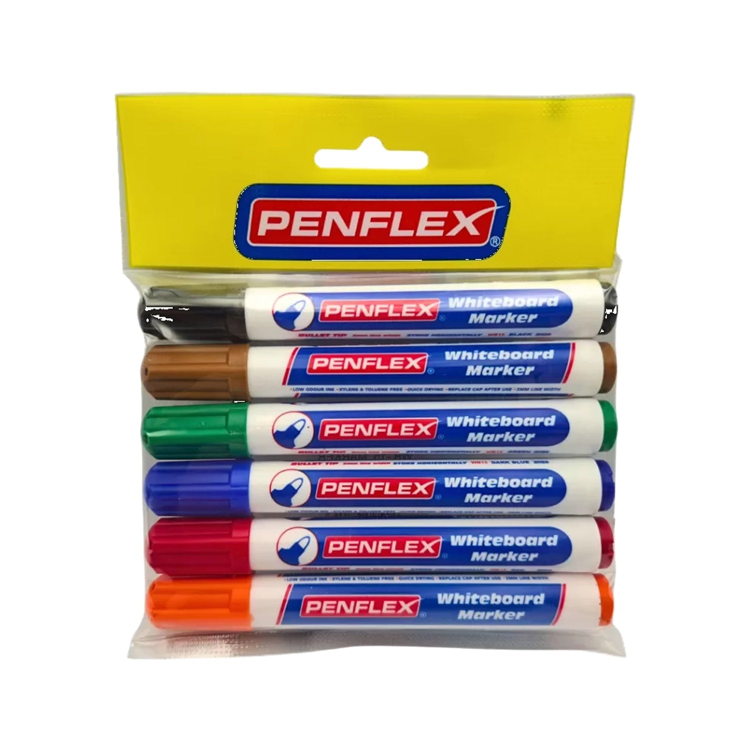 Penflex Wallet of 6 Whiteboard Markers