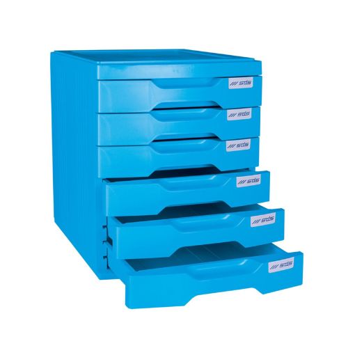 SDS 6 Drawer Filing System - Blue - Scribble and Scratch