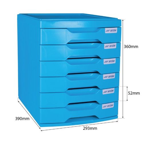 Drawer Filling System SDS 6 Drawer Filing System - Blue - Scribble and Scratch