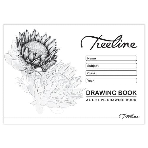 Treeline A4 24 page Landscape Drawing Book - Scribble and Scratch