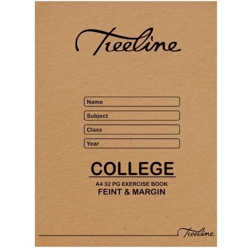 Treeline A4 32 page College Exercise Book - Scribble and Scratch